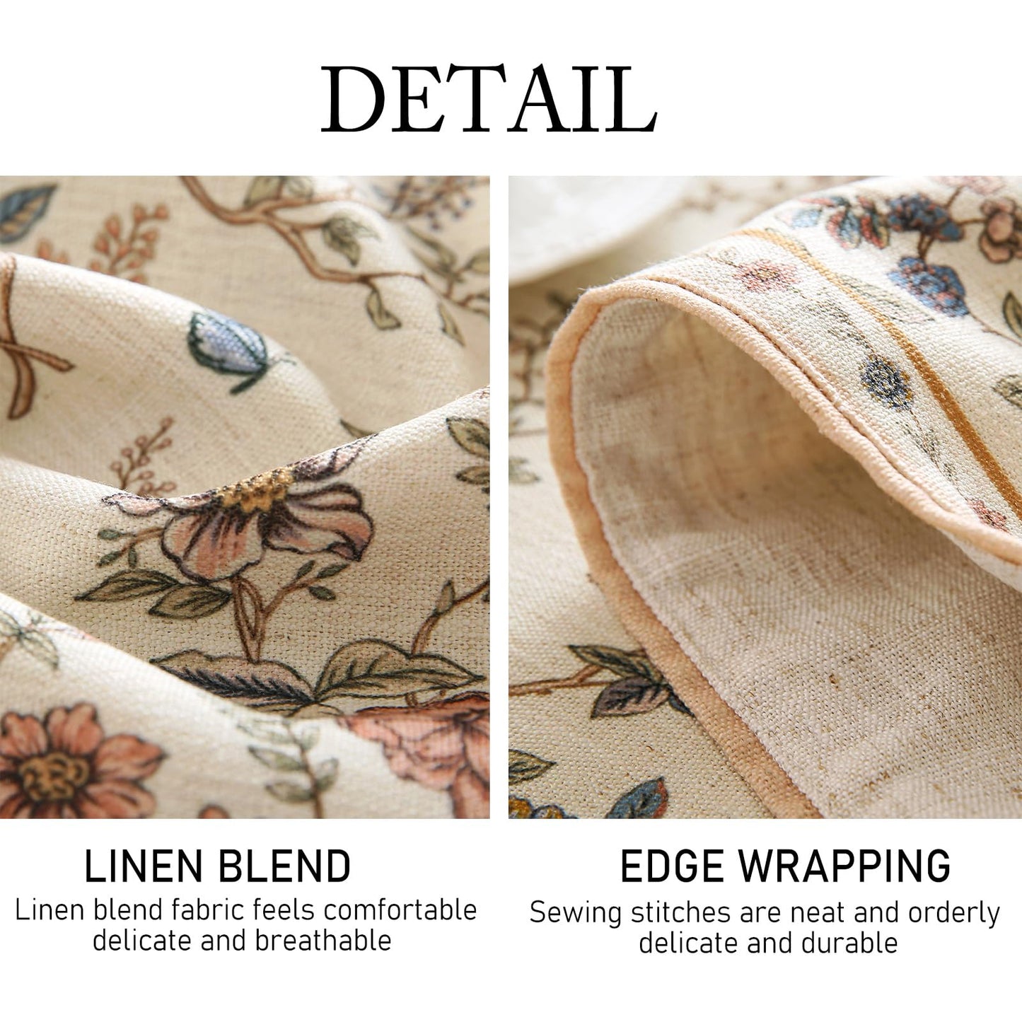 ISAENNE Designer Linen Table Runner 118 Inches Extra Long,Elegant Floral Bird Pattern Table Runners for Dining Room,Farmhouse Rustic Kitchen Decor,Thanksgiving,Christmas,12"*118"-Cornucopia