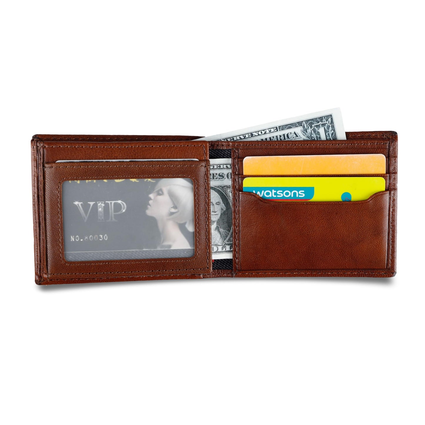 Levi's mens Classic Bifold Passcase Wallet With Multiple Card Slots and Id Window Brown Traveler