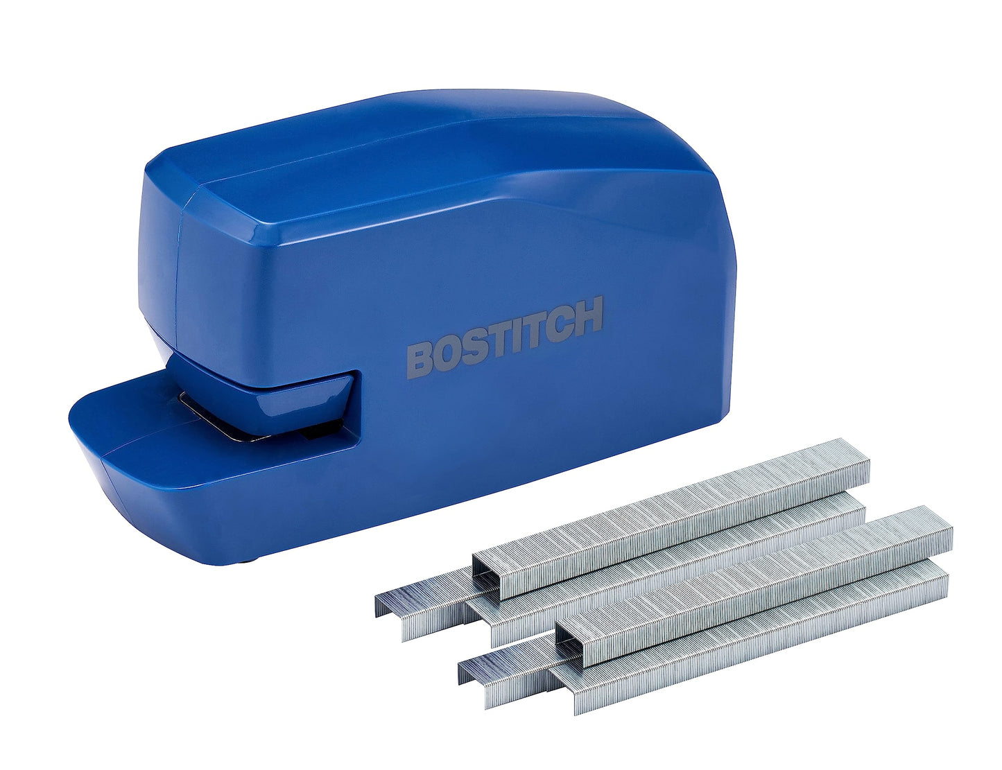 Bostitch Office Portable Electric Stapler, 20 Sheets, AC or Battery Powered, Includes 1250 Staples, Blue