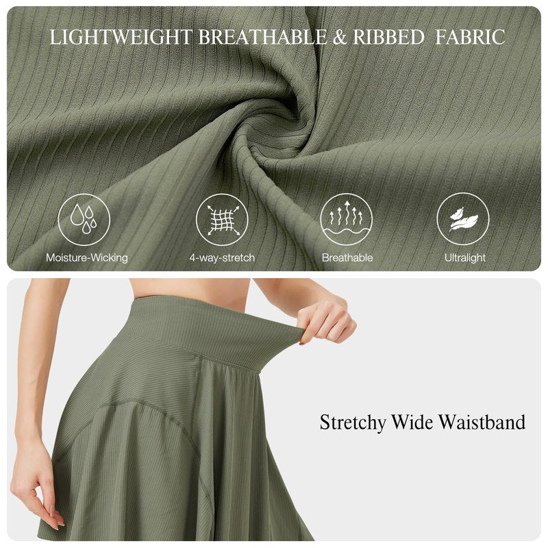 ANIVIVO Womens Tennis Skirt Athletic Golf Skorts for Women with Pockets Running Workout Skorts Skirts High Waisted (Sage Green,S)
