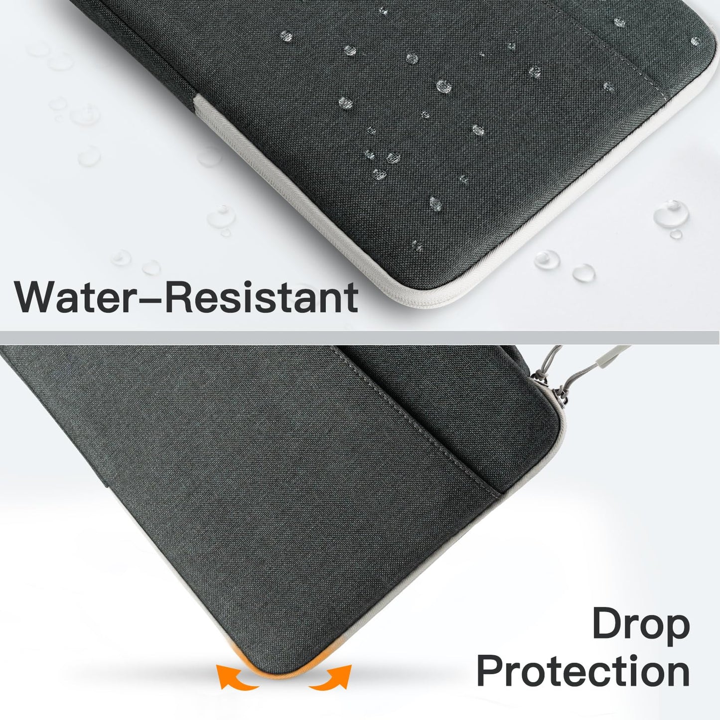 JETech Laptop Sleeve for MacBook Neo (A18 Pro), 13-14Inch MacBook Air/Pro (M1-M5, 2020-2026), Waterproof Bag with Portable Handle and Pocket, Compatible with 13-13.6 Inch Notebook (Dark Grey)
