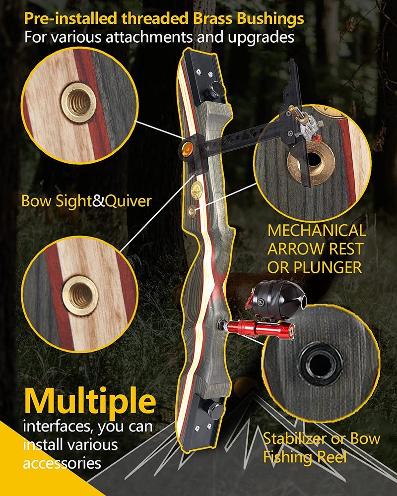 TOPARCHERY 62" Recurve Bow,Bow and Arrow Adult Archery Bow Set for Beginner or Adults