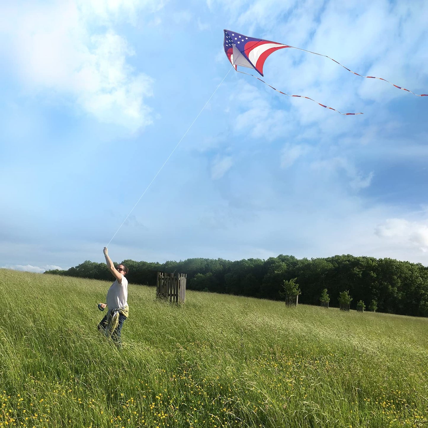 Easter Bunny Kite for Kids, Easy to Fly Delta Kites for Boys and Girls