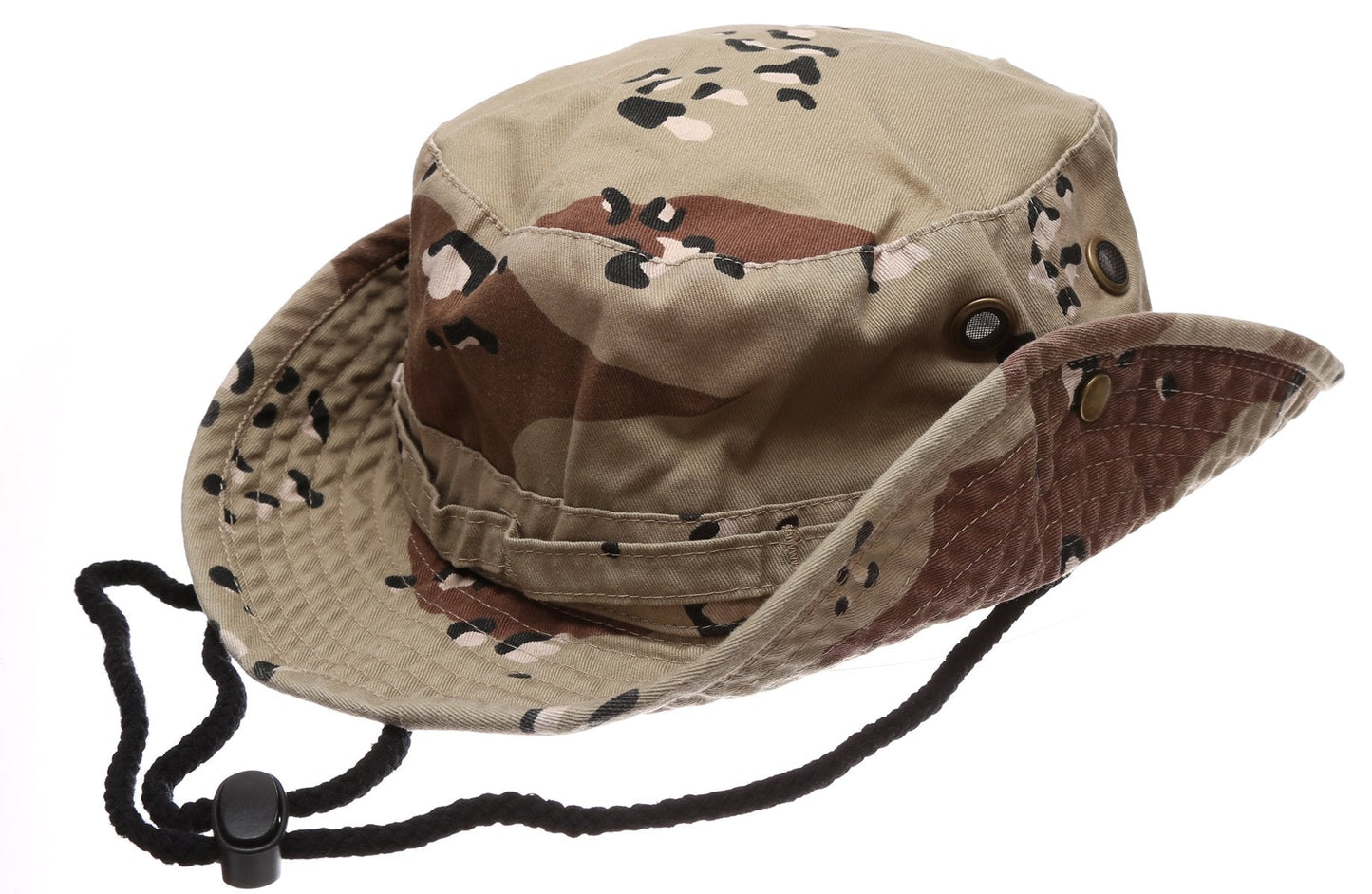 Summer Outdoor Boonie Hunting Fishing Safari Bucket Sun Hat with Adjustable Strap(Desert,LXL)