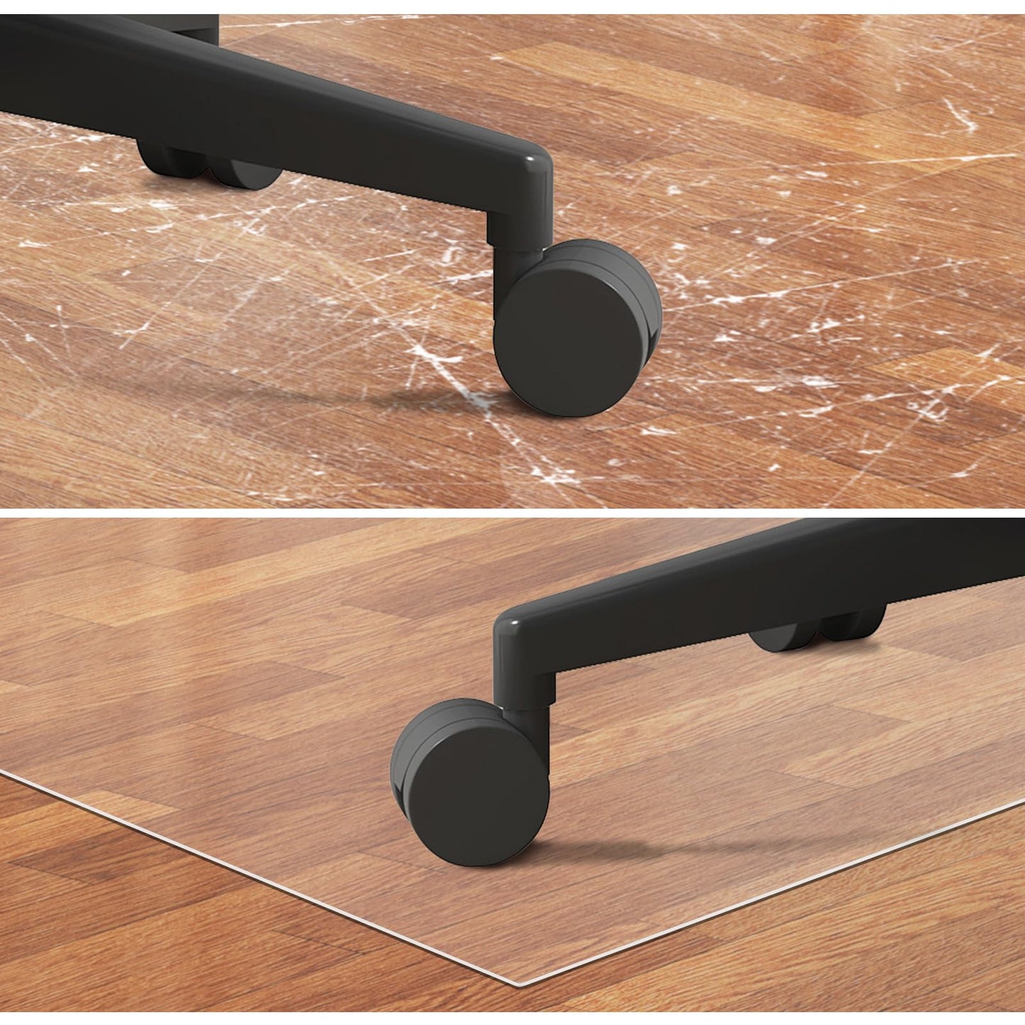 WHWM Large Clear Floor Mat 118.1" x 47.2" - Pet Flooring Protector, Clear Plastic Rug Protector, Vinyl Floor Mat - Ideal for Hardwood Floors, Home & Office Use - Waterproof and Easy to Clean