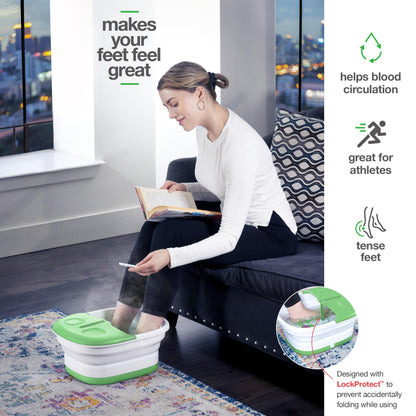 Medical king Foot Spa with Heat and Massage and Jets Includes A Remote Control A Pumice Stone Collapsible Massager with Bubbles and Vibration