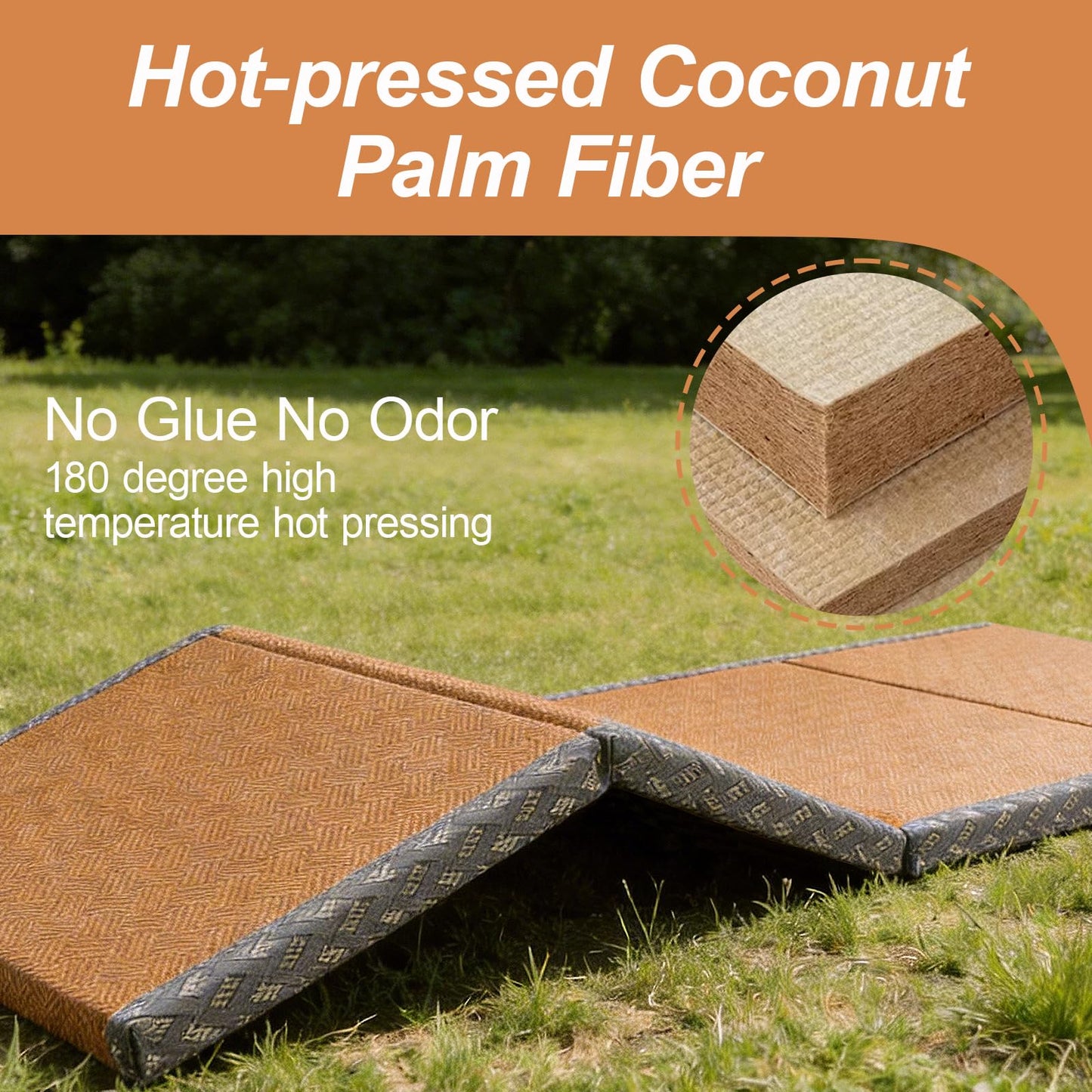 Japanese Traditional Tatami Mattress, Coconut Coir Tatami Mat, Foldable Japanese Floor Mattress,Futon Bed,Meditation Mats for Floor,Summer Sleeping Mat(80 * 200cm)
