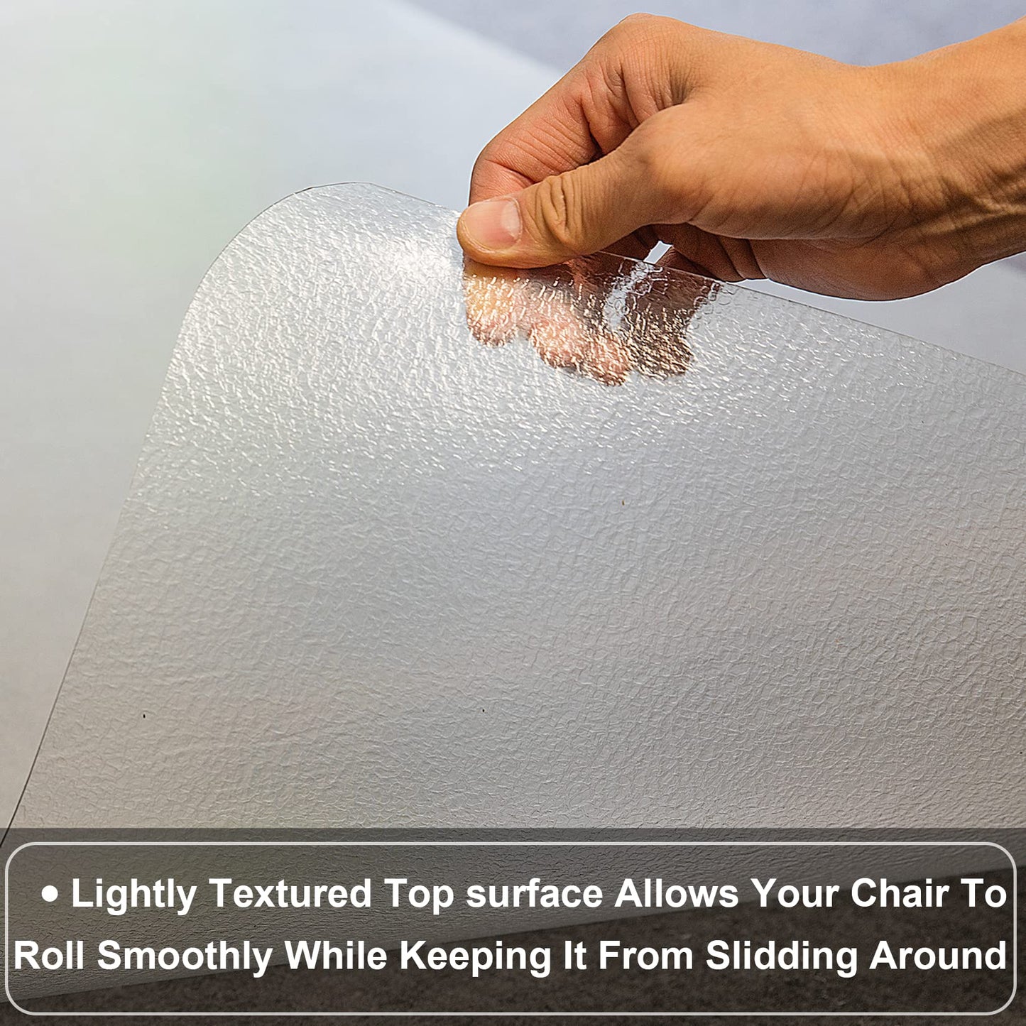 100pointONE Office Chair Mat for Hardwood Floors, Easy Glide Floor Mat for Office Chair, Clear Desk Chair Mat for Rolling Chairs 60" x 46"