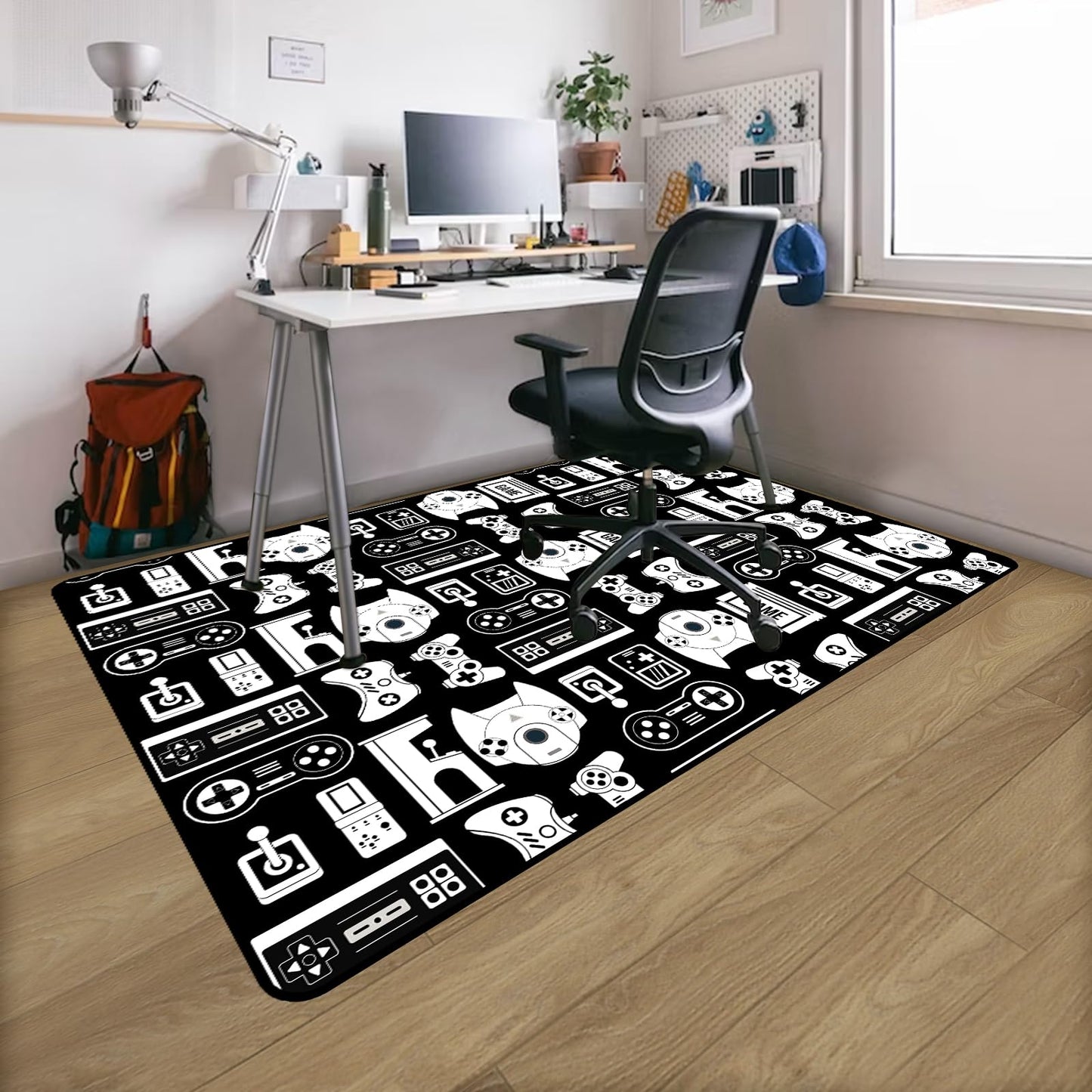 Lacut Game Rug Teen Boys Carpet with Game Controller Decoration, Video Gaming Rugs for Boy’s Bedroom Living Room Playroom, Non-Slip Gamer Carpet Children Gaming Area Rugs (Game 2, 79" x 59")
