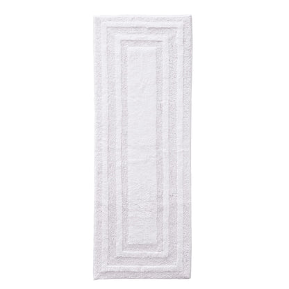 Eddie Bauer - Bathroom Rug, 100% Soft Plush Tufted Cotton Runner Rug, Highly Absorbent, Quick-Dry, and Skid-Resistant Backing (Logan White, 22" x 60")