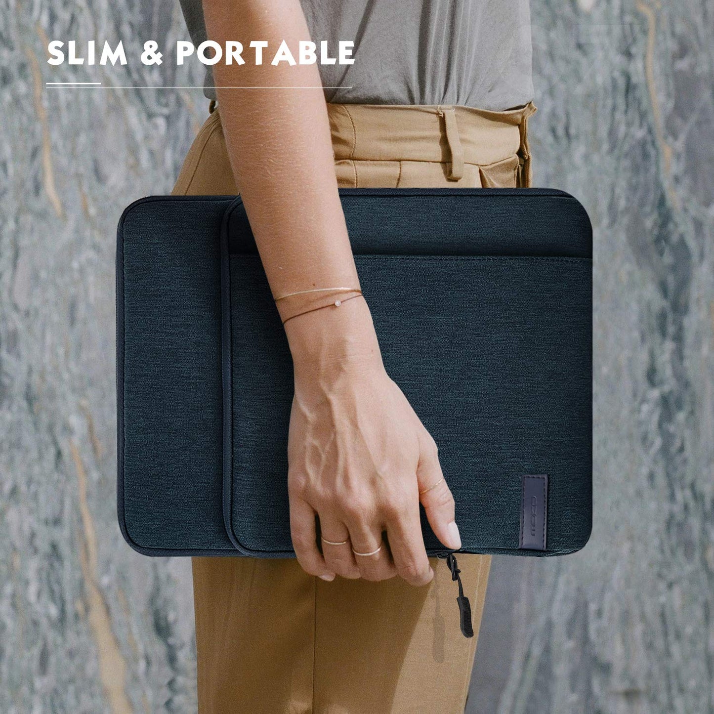 MoKo 10-13 Inch Tablet Sleeve Bag Carrying Case with Pockets Fits New 13-inch iPad Air M4 2026 & Pro M5,Pro 12.9/11,iPad 10th/Air 5/4th 10.9,i-Pad 7/8/9th 10.2, Galaxy Tab S8+/S9+ 12.4, Indigo