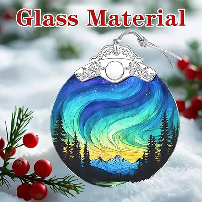 Aurora Borealis Ornament – Christmas Decoration & Christmas Ornament; Stained Glass Holiday Decoration (Holiday Present, Bauble Present, Gift Idea, Gift Exchange) | Heirloom Keepsakes