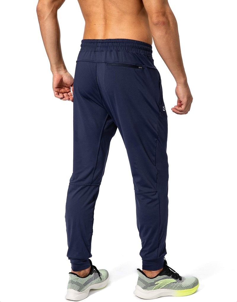 G Gradual Men's Sweatpants with Zipper Pockets Athletic Pants Traning Track Pants Joggers for Men Soccer, Running, Workout(Navy,XS)