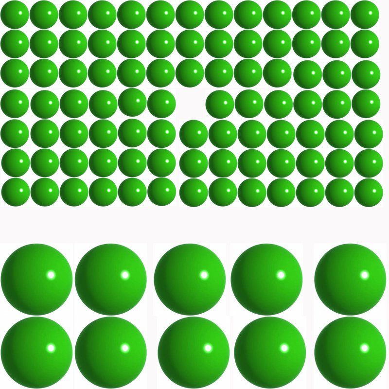 Lambid 100 x 68 Cal. Nylon Paintballs Ammo for Self Defense, 3.7 Grams Reusable Seamless 68 Caliber Plastic Kinetic Rounds Compatible with Byrna SD/LE/EP and T4E HDR68/ HDS68 (Emerald Green)