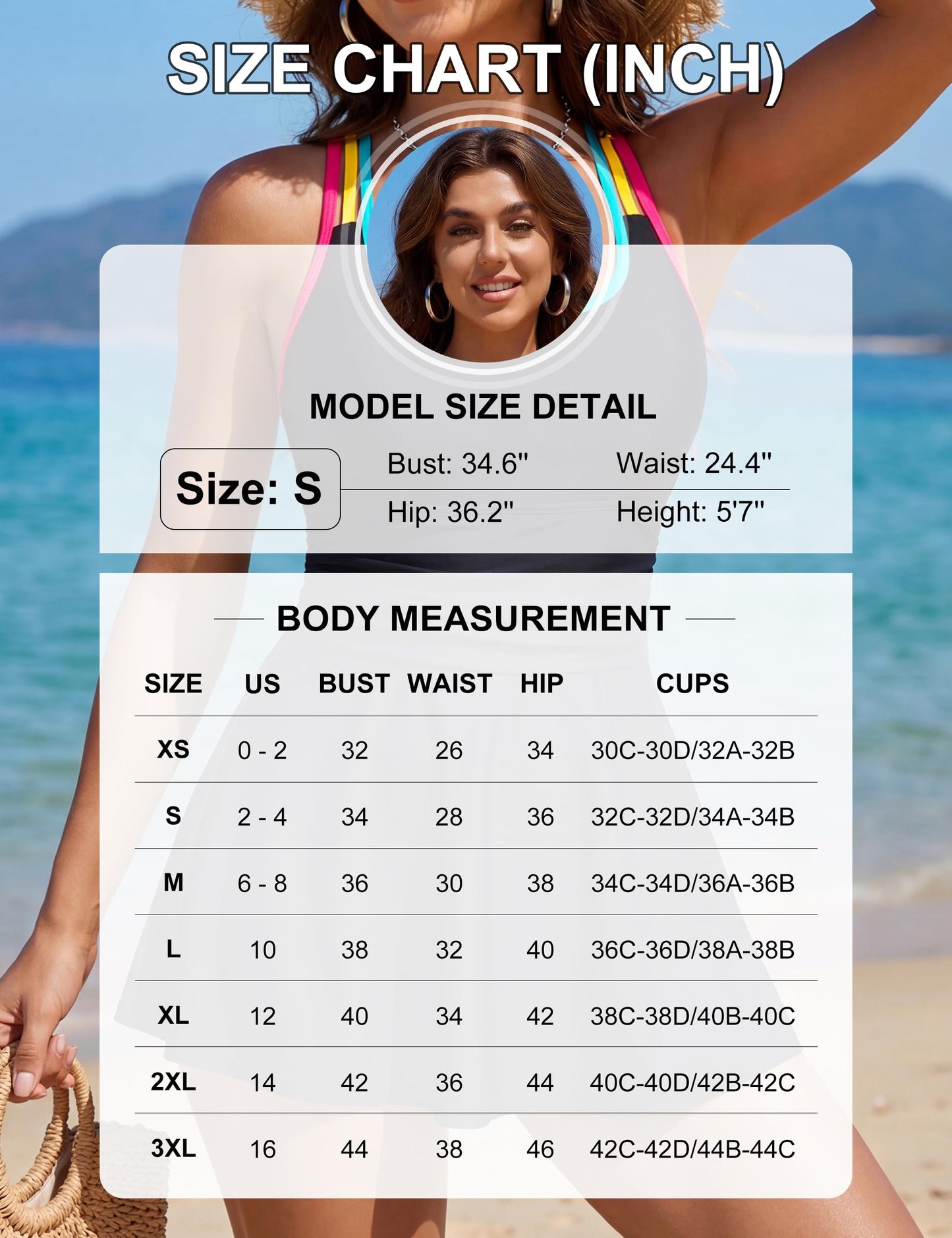 Blooming Jelly Womens Tummy Control One Piece Swimsuit Color Block Slimming Swim Dress Modest 1 Piece Bathing Suit(L,Blue)
