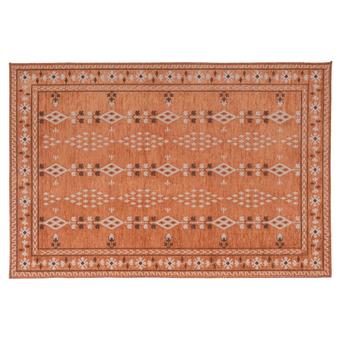 Revival Rugs Garland 5'x8' Washable Area Rug for Living Room Bedroom Dining Room - Oeko-TEX Certified, Peach