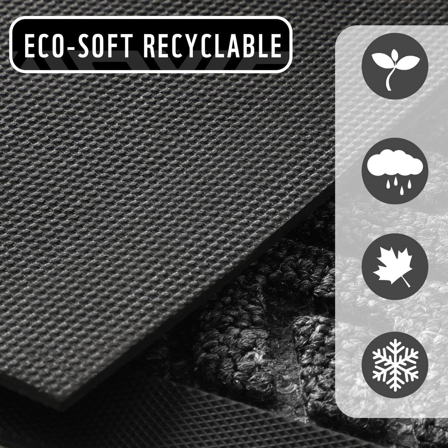 Yimobra Large Door Mat 47x32, All-Weather Waterproof Outdoor Mats for Front Door, Non Slip Rubber Doormat for Patio Proch Outside Entryway Indoor, Mix Grey