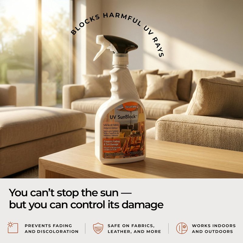 ForceField® UV Sunblock Fabric Fade Protector Prevent UV Ray Damage - 22oz