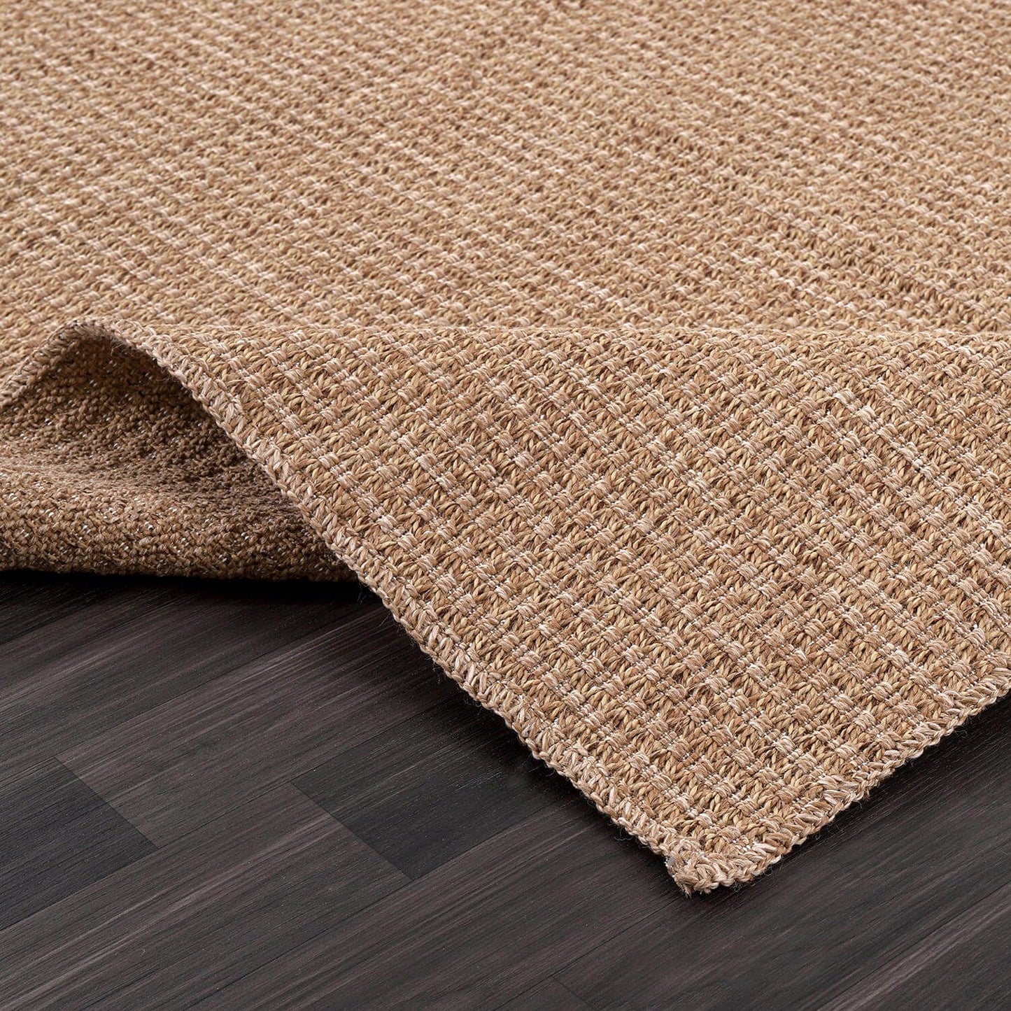 Easy Jute Rug 4x6 Indoor Outdoor Natural Rugs Solid Fiber Rug Woven Area Rug Boho Easy Clean Inside Carpet for Living Room Bedroom Dining Room Hallway or Outdoor Patio Porch (4 X 6 Natural)