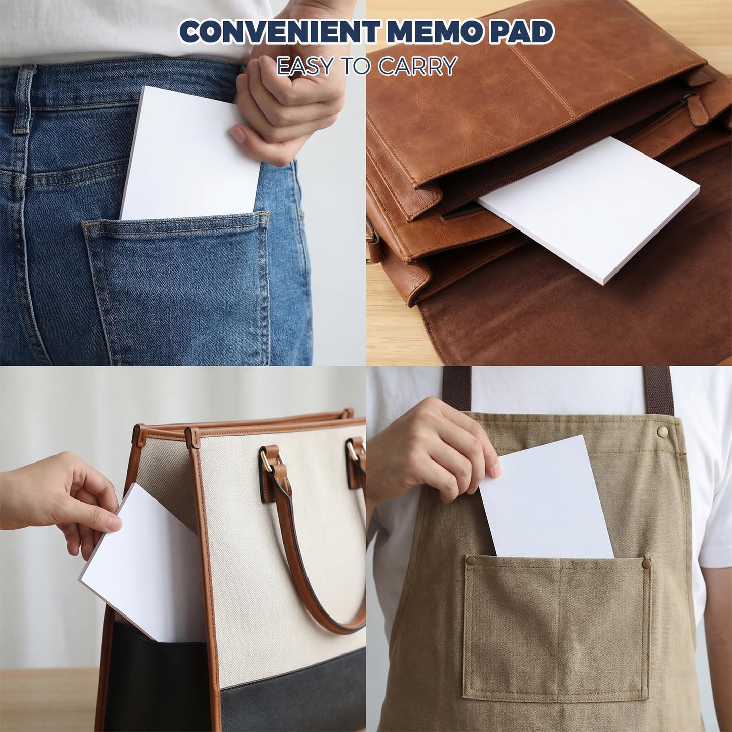 Thboxes 10 Pack Note Pads, 4"x 6" Writing Pads Scratch Pad 50 Sheets per Pad Small Memo Pad Server Notepad Blank Notepads for Office School Home To Do Lists Grocery List