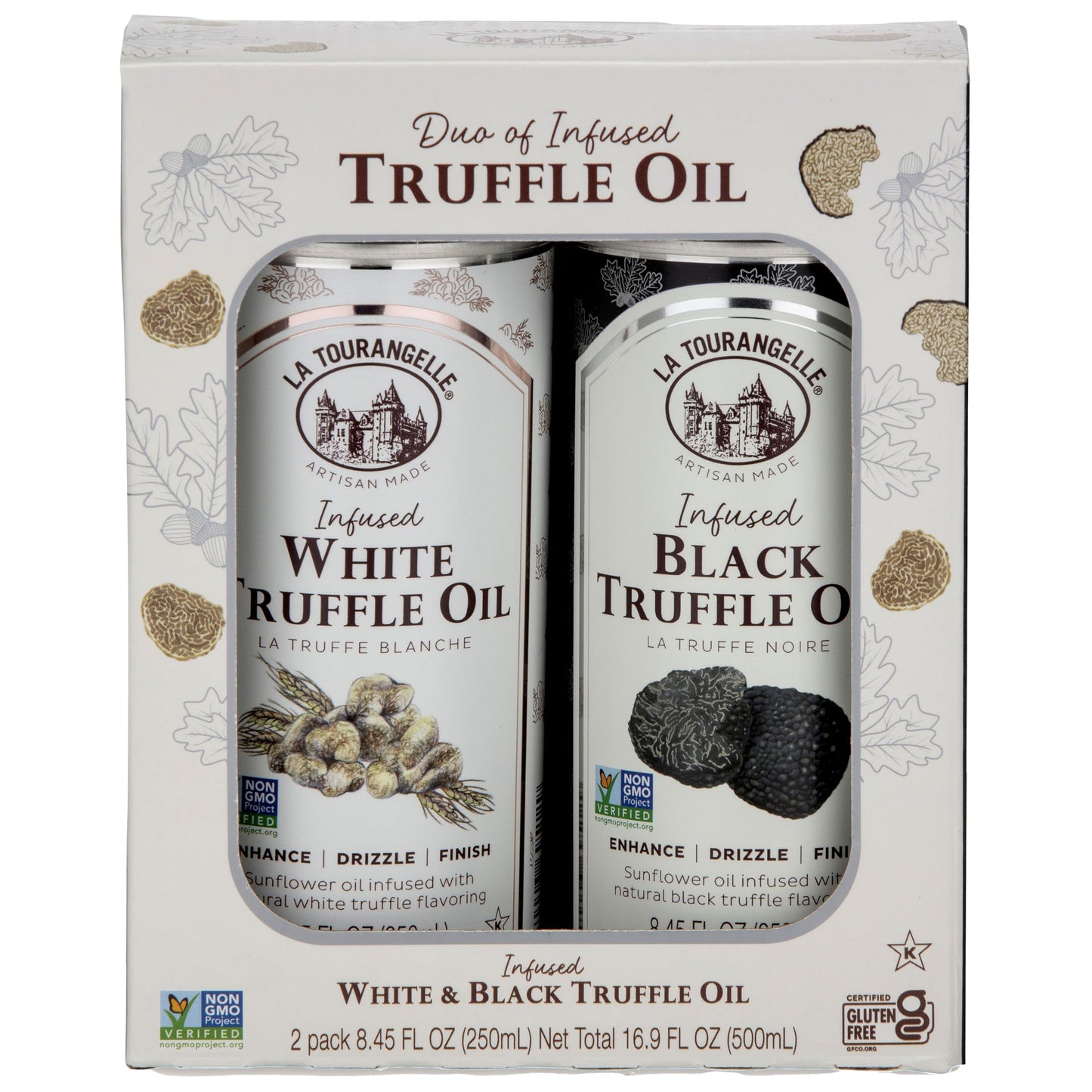 La Tourangelle, White Truffle Cooking Spray, Complex Gourmet Earthy Flavor for Spraying on Pasta, Popcorn, Vegetables, Potatoes, and More, 5 Fl Oz