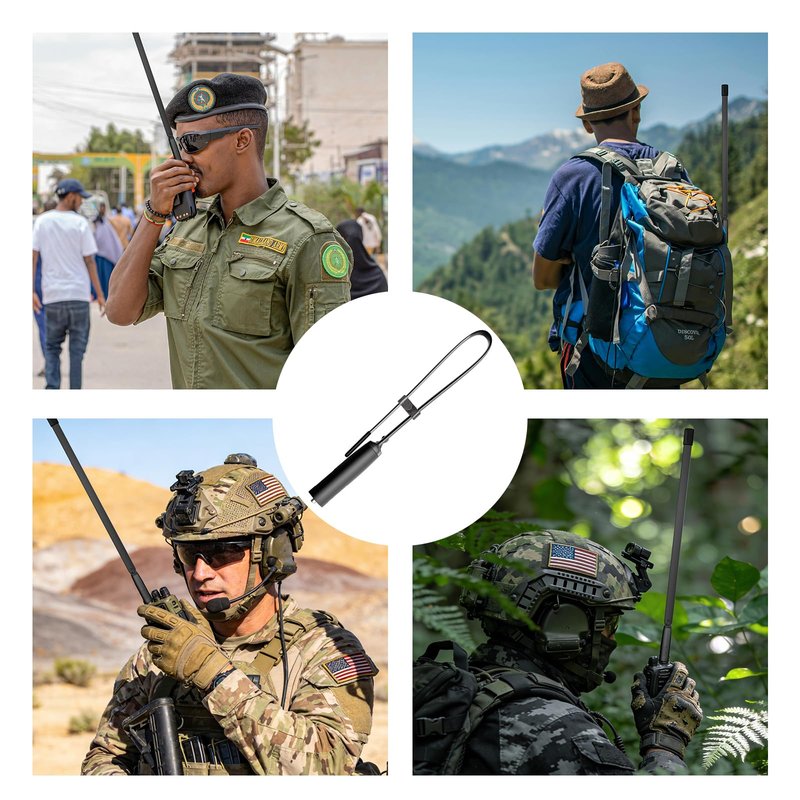 Baofeng Antenna | Ham Radio Antenna | 18.5-inch | Dual Band VHF UHF (144/430MHz) High Gain Antenna | Compatible with Baofeng UV-5R, BF-F8HP, BF-888S, UV-5R Plus, UV-5RX3 and More Ham Radios(1pcs)