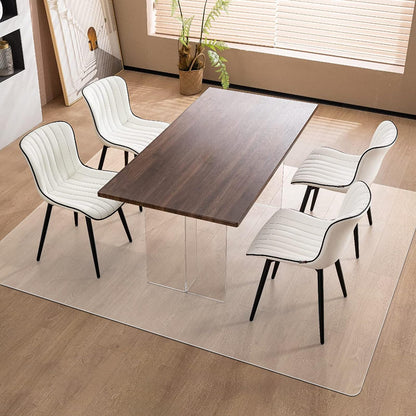 Vicwe Area Mat for Hard Floor, 4.75'×7' Clear Area Rug for Home, PVC Non-Slip Floor Protector for Dining Room, Large Anti-Scratch Floor Mats for Kitchen,Laundry Room
