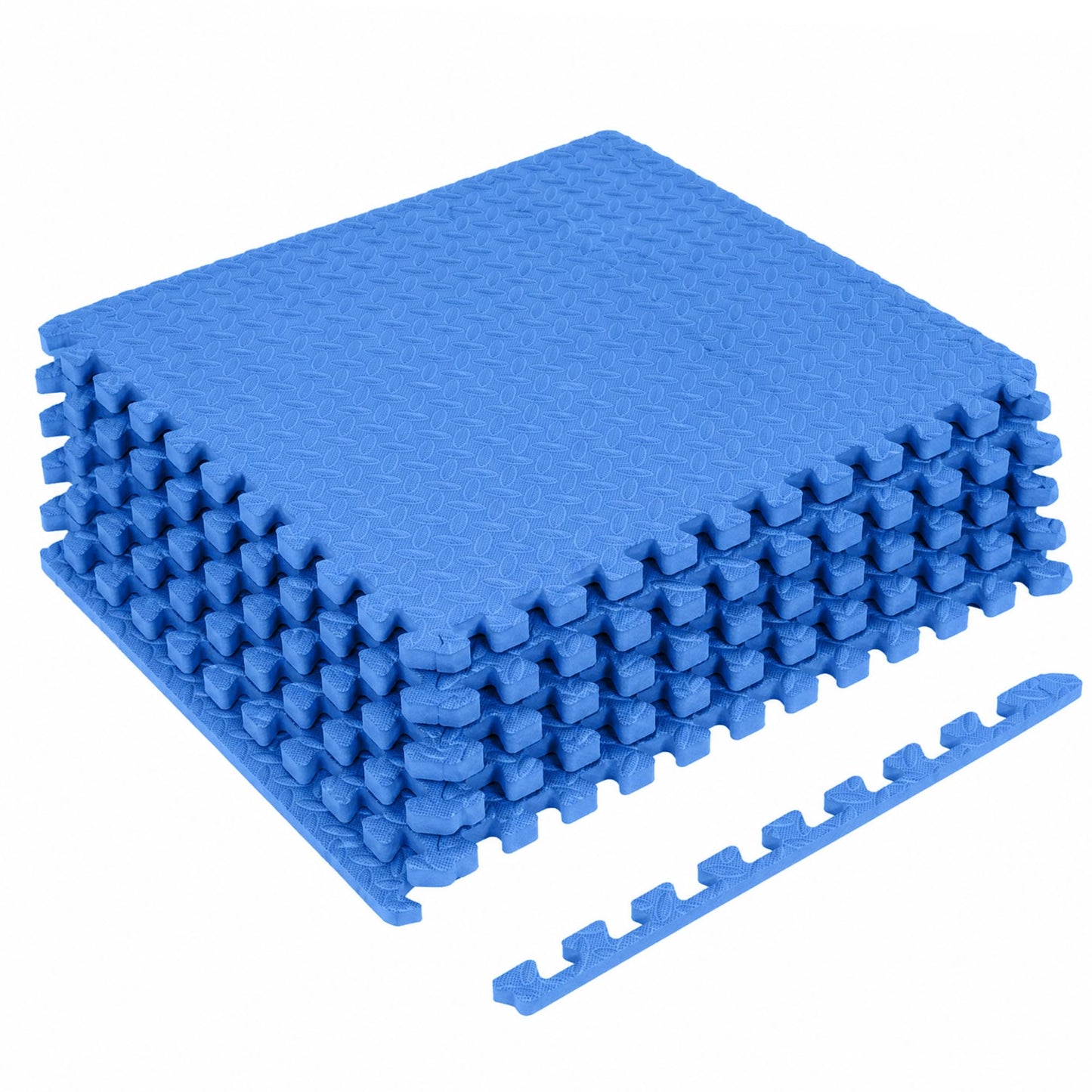 HulkFit Puzzle Exercise Mat, 3/4 Inch EVA Interlocking Foam Gym Flooring for Home Gym, Garage, Apartments, High-Density Shock-Absorbing Floor Tiles for Workout Equipment, MMA, Gymnastics, 6 Tiles