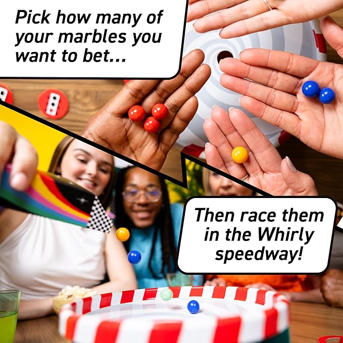 Whirly Derby: The All Action Marble Racing Game | New Family Board Game for 2-6 Players Age 8+