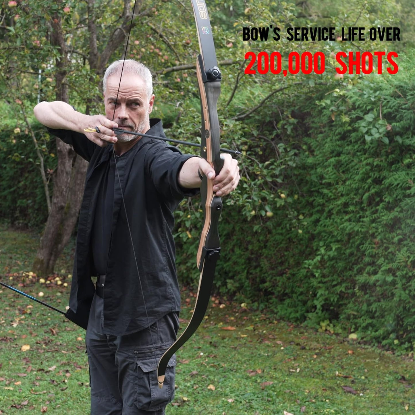 Sanlida Noble Standard Beginner & Intermediate Recurve Bow and Arrows Kit for Adult and Youth, Wooden Takedown Recurve Bow Package for Training, Practice & Competition RH Only (54", 10lbs)