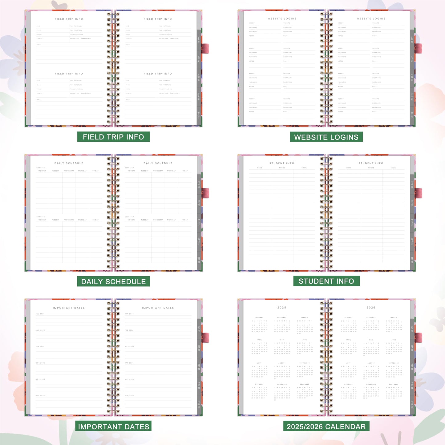 And Per Se Teacher Planner 2025-2026 Academic Year -Teacher Lesson Planner from July 2025 to June 2026, 8.5" x 11", Weekly & Monthly Planning for Teachers with Monthly Tabs, Stickers (Color Block)