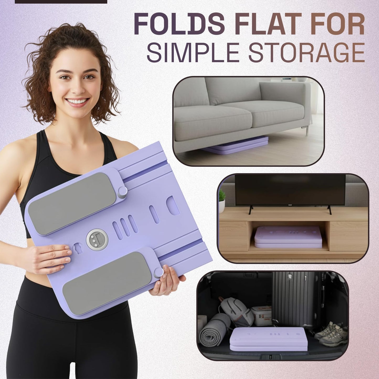 Premium Pilates Reformer Board – Foldable Portable Pilates Machine with Push-Up Bars, Pilates Bar & Resistance Bands for Full-Body Home Workout, Core Strength & Travel Fitness