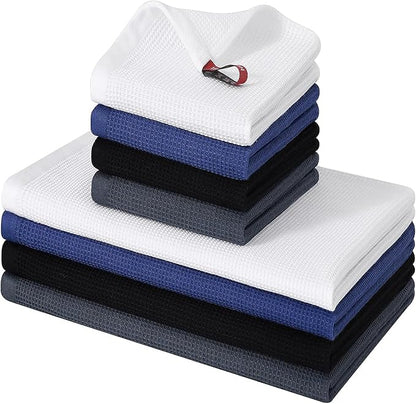 Homaxy 100% Cotton Kitchen Towels and Dishcloths Set