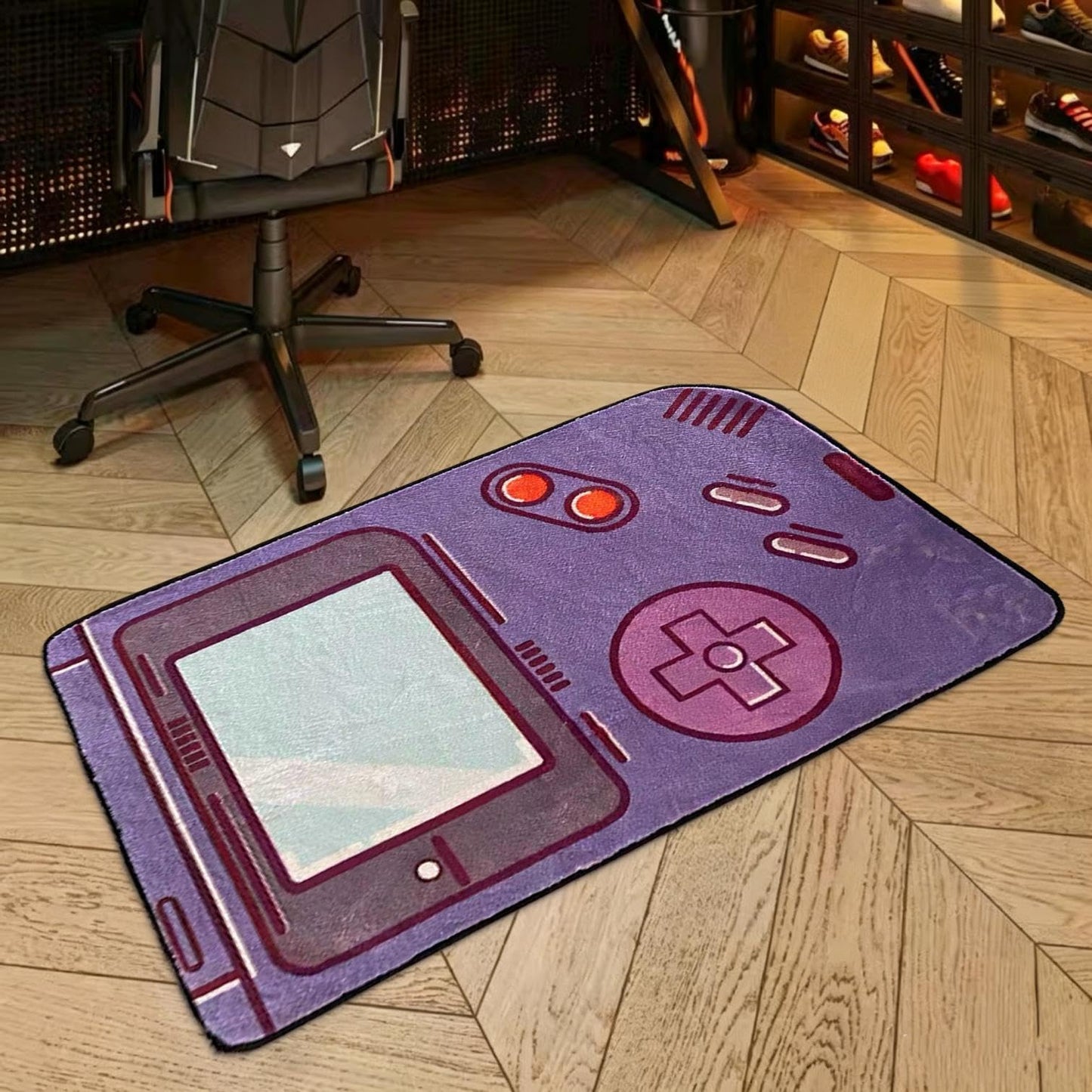 dovfa Gaming Rug for Boys Room, Gamer Rugs, Soft Rug for Bedroom, Better Non-Slip Backing, Washable & Easy Clean, Retro Game Console Faux Wool Rugs, Aesthetic Home Pad, Gift for Teens Kids, 32"X20"