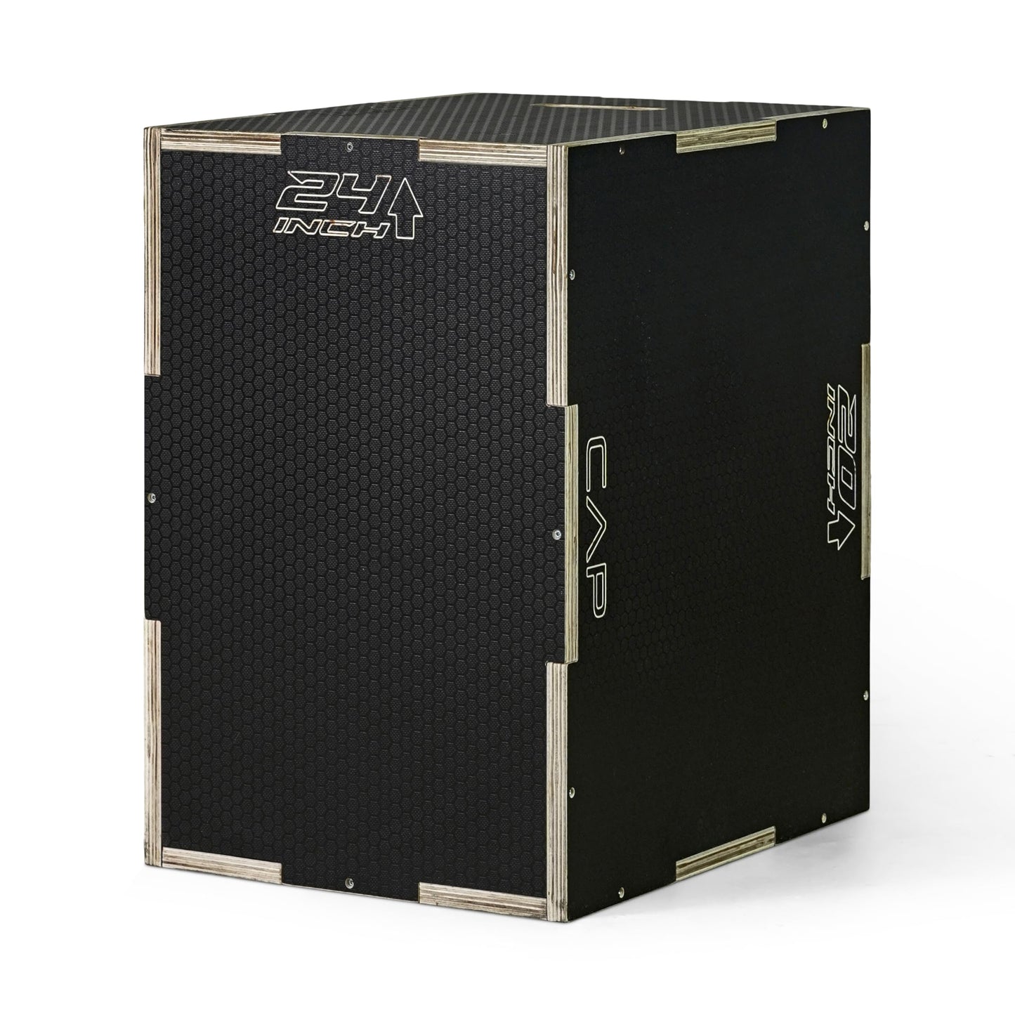 CAP Barbell 3-in-1 Rubber Textured Plyometric Box 24in x 20in x 16 in