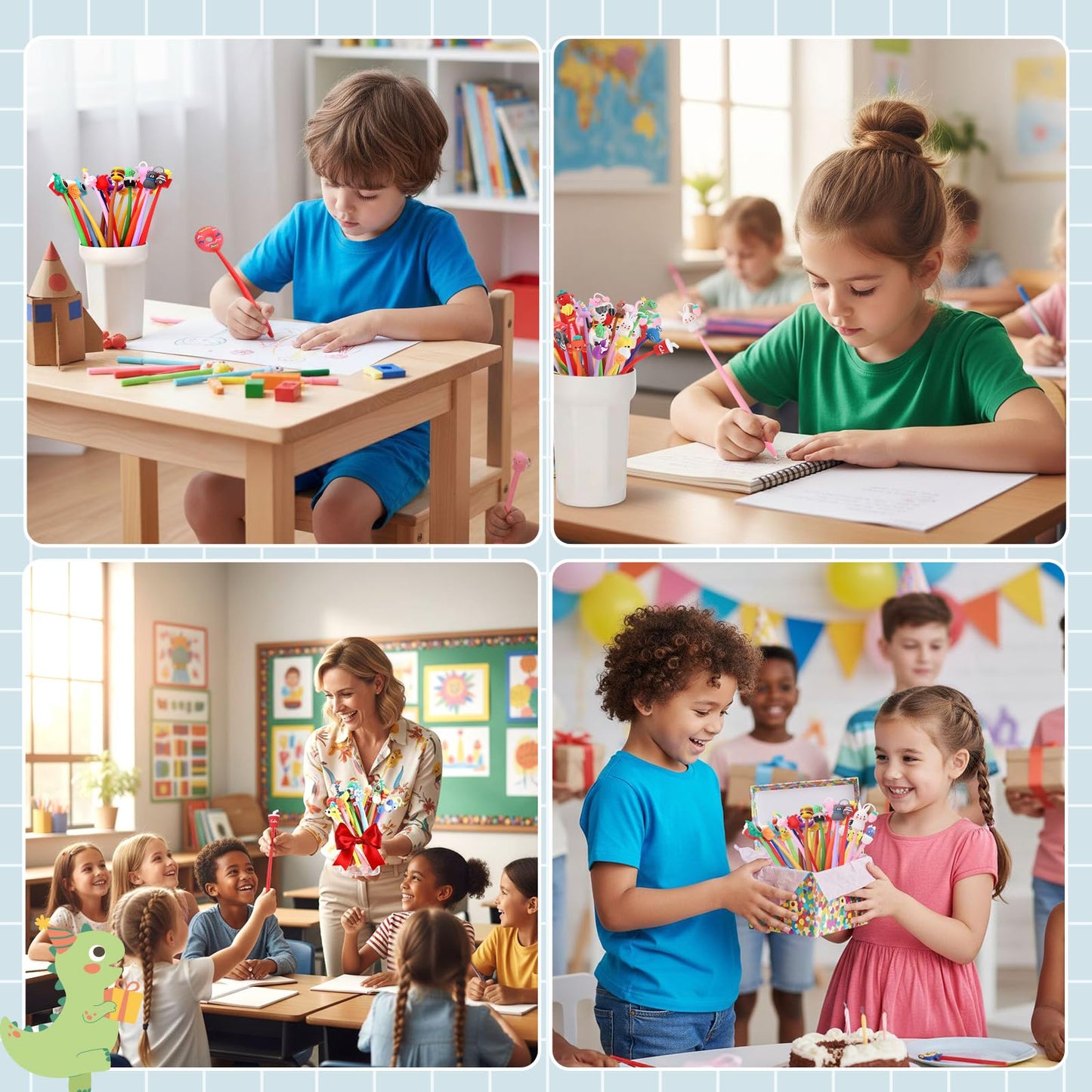 BESARME 30 PCS Fun Pens for Kids, Cute Pen End of Year Gifts for Students Prizes for Kids Classroom 8th Grade Graduation Gifts for Students Birthday Party Favors Goodie Stuffers