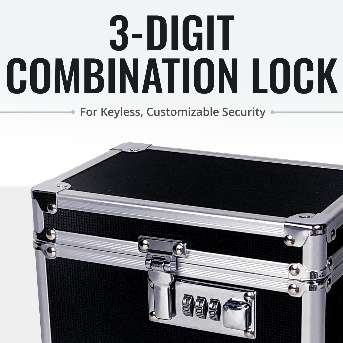 Vaultz Medicine Lock Box - 5 x 7 x 5 Inches - Secure Cabinet Safe with Combination Lock - Ideal for Medications and Small Valuables - Black