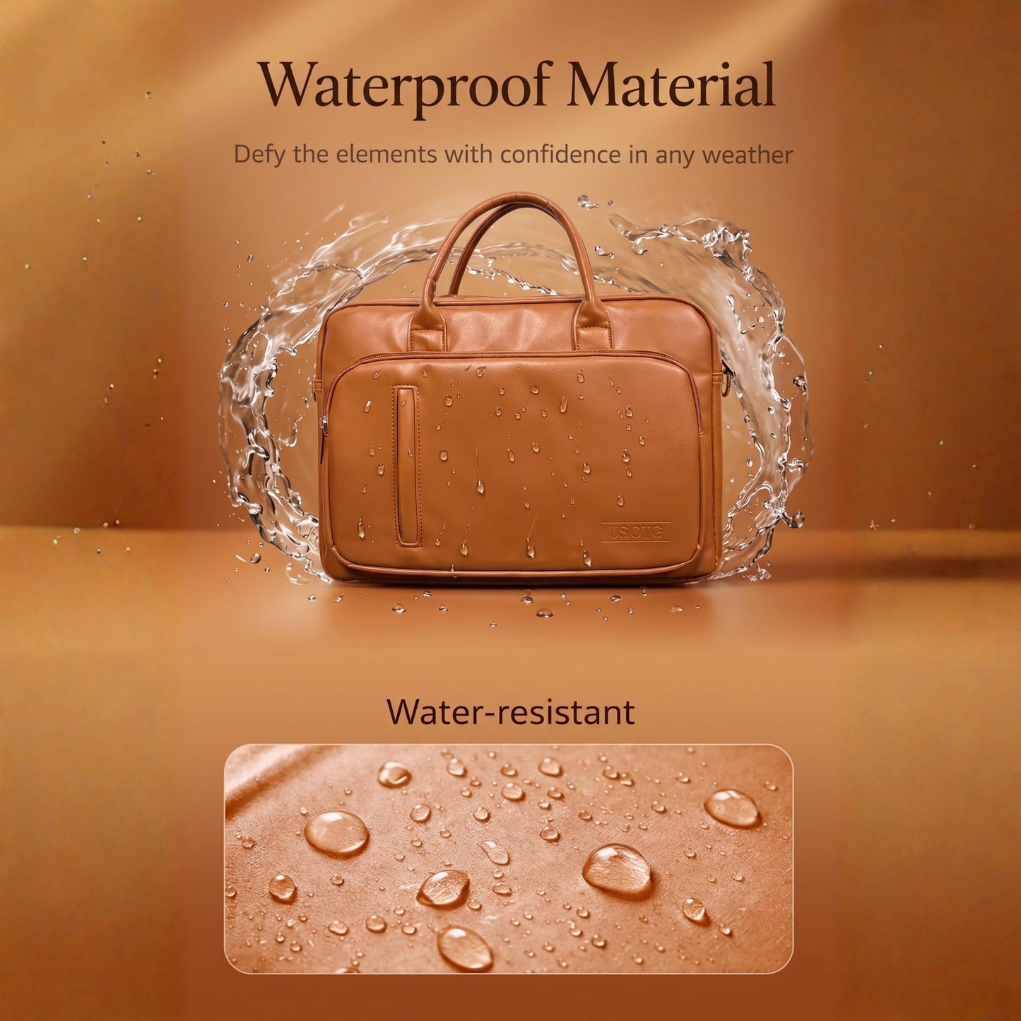 14 Inch Laptop Bag for Women and Men - Waterproof Briefcase, Slim Messenger Bag with Trolley Strap, Partition Storage Shoulder Sleeve Case for MacBook HP Dell Lenovo Asus