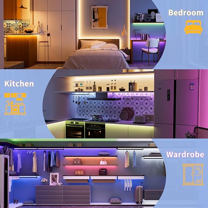 PAUTIX RGBW 4000K COB LED Strip Light 24ft/7.5m,UL Listed 24V Color Changing Tape Lights with 896LEDs/m Multicolor Flexible for TV,Bedroom,Party DIY Decoration(Power Supply & Controller Not Included)