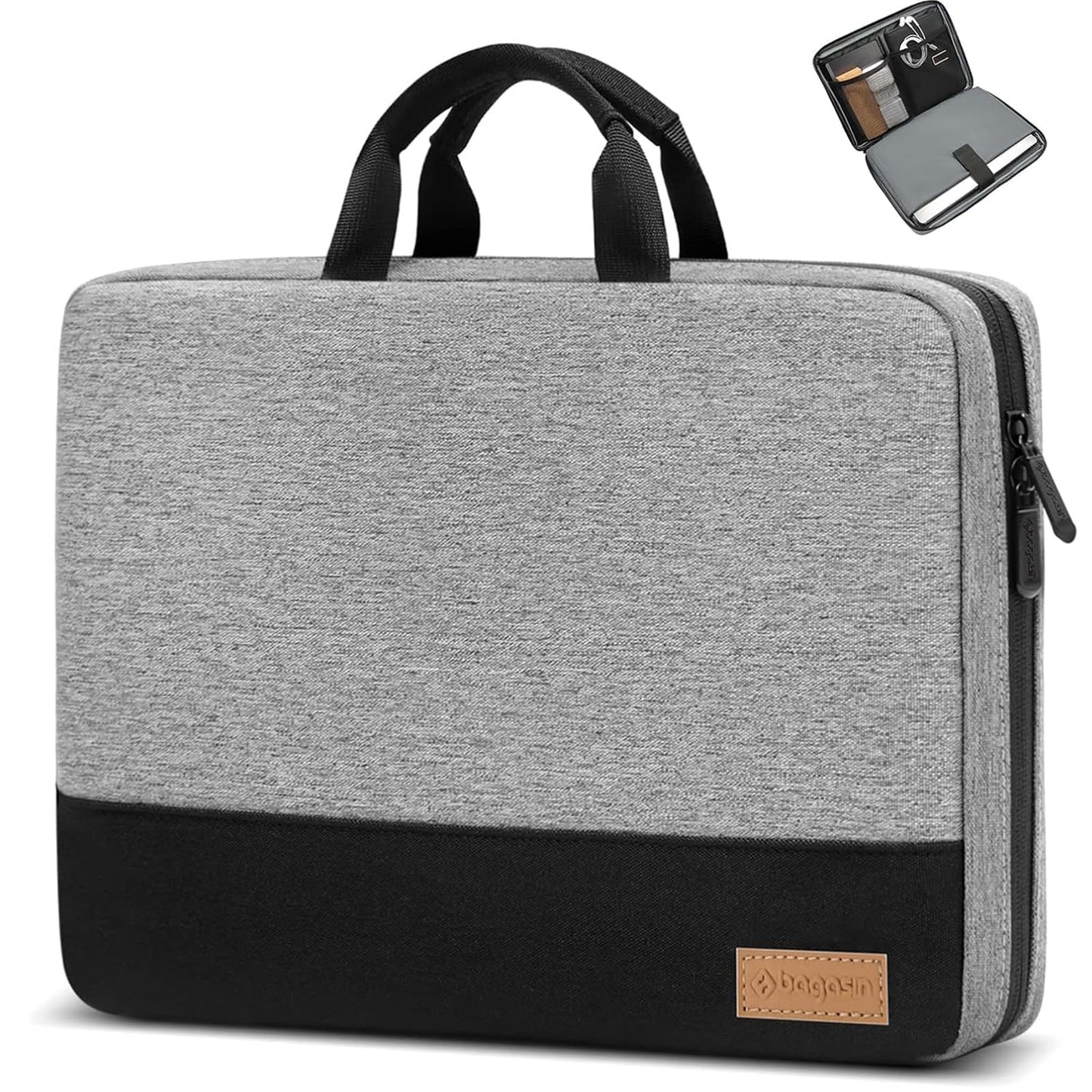 bagasin Laptop Sleeve Case, 15 15.6 16 inch TSA Laptop Sleeve Water Resistant with 4-Layer Protection, Computer Carrying Bag Compatible with MacBook, HP, Dell, Lenovo, Asus Notebook