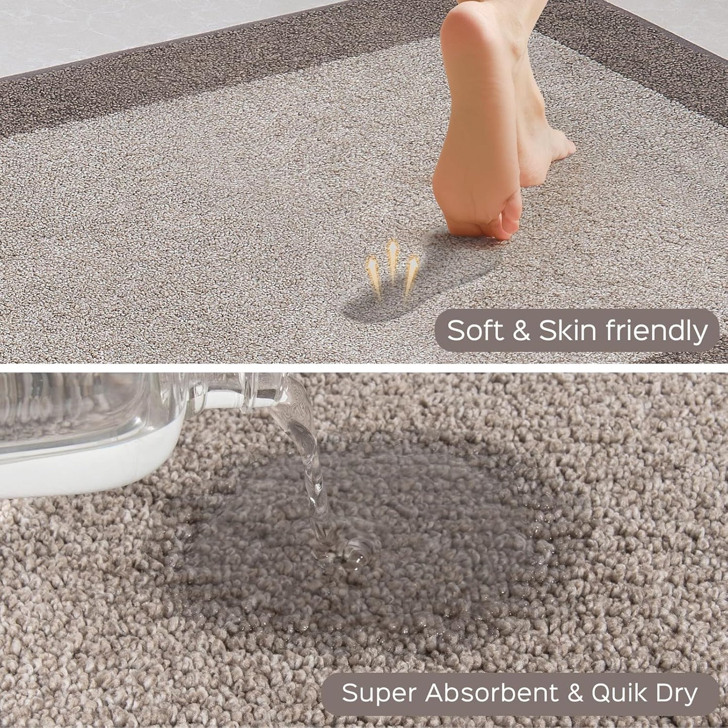 DOMUSTEX Machine Washable Kitchen Rug 32" x 72", Non Slip Indoor Door Rug, Absorbent Entrance Runner Rug for Bedroom, Hallway, Bathroom, Floor (Roll Packing)