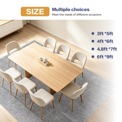Vinyl Floor Mat Area Mat Waterproof Vinyl Area Rug for Under Dining Table 4'x6' Non Slip Floor Protector PVC Hardfloor Protective Mat Chair Mat for Kitchen, Home, Living Room, Bedroom