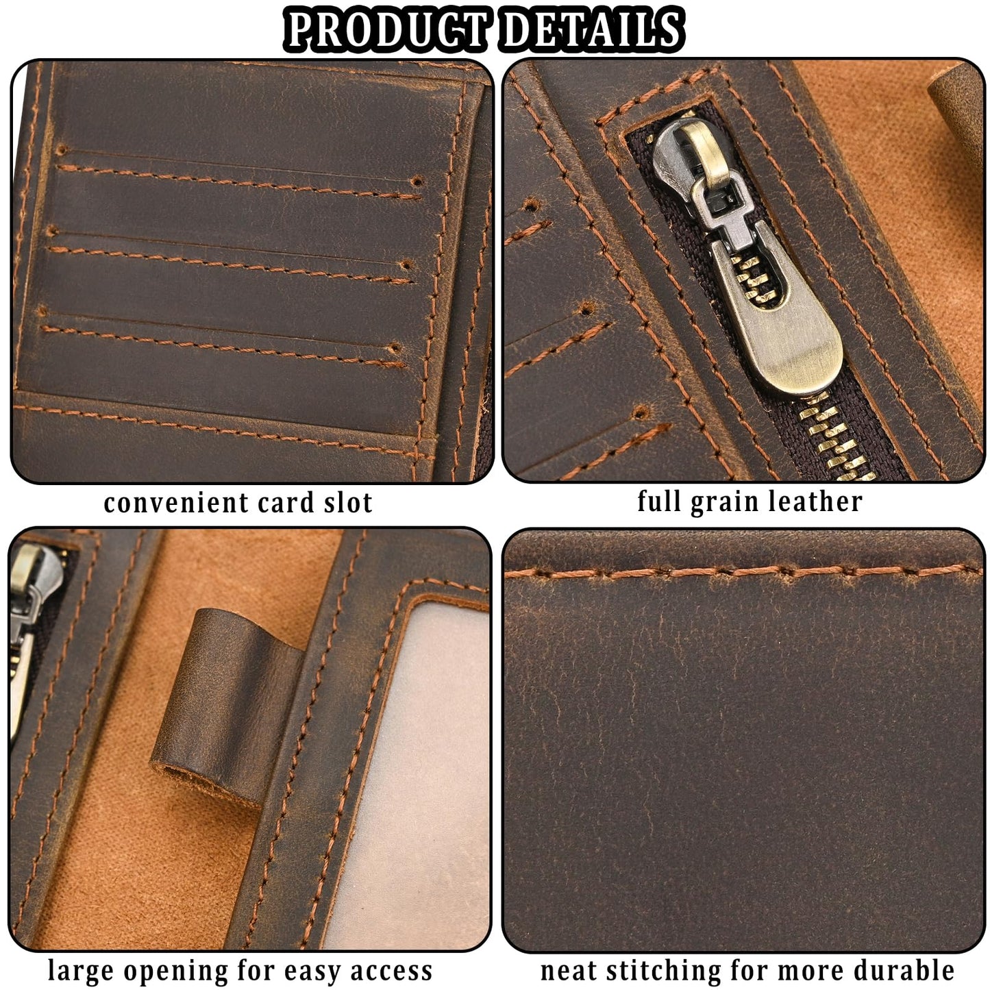 Leather Passport Holder Passport Cover Wallet with Card Holders, Travel Wallet Cover Case for Men and Women, Travel Documents Organizer Protector