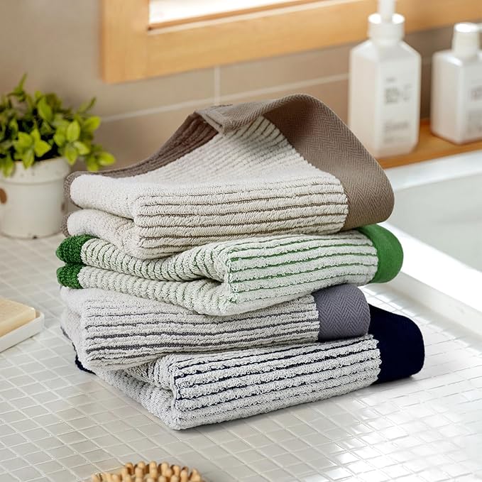 Cleanbear Hand Towels for Bathroom, Ultra-Soft 100% Cotton Hand Towels