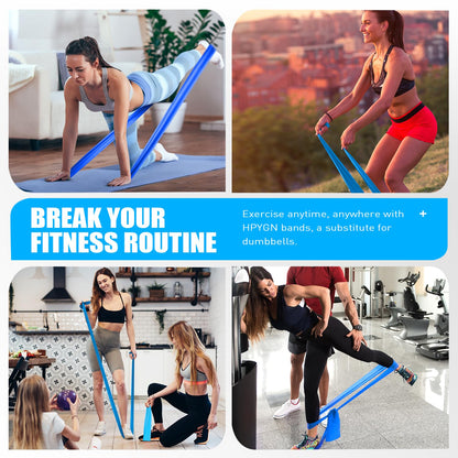 Resistance Bands, Exercise Bands, Physical Therapy Bands for Strength Training, Yoga, Pilates, Stretch Elastic Band with Different Strengths, Workout Bands for Home Gym