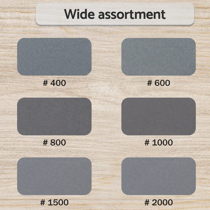 5 inch Wet Dry Sanding Discs Hook & Loop 60 pcs, 400 600 800 1000 1500 2000 Grit Silicon Carbide Orbital Sander Sandpaper, Assortment with Tack Cloth, for Automotive Wood Metal by S&F STEAD & FAST