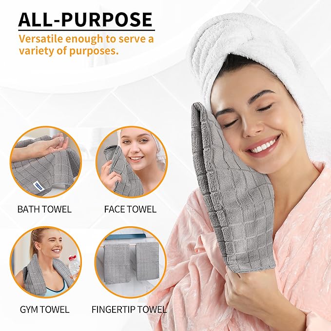HOMERHYME Hand Towels, 12 Pack 25''*15'' Gym Towels