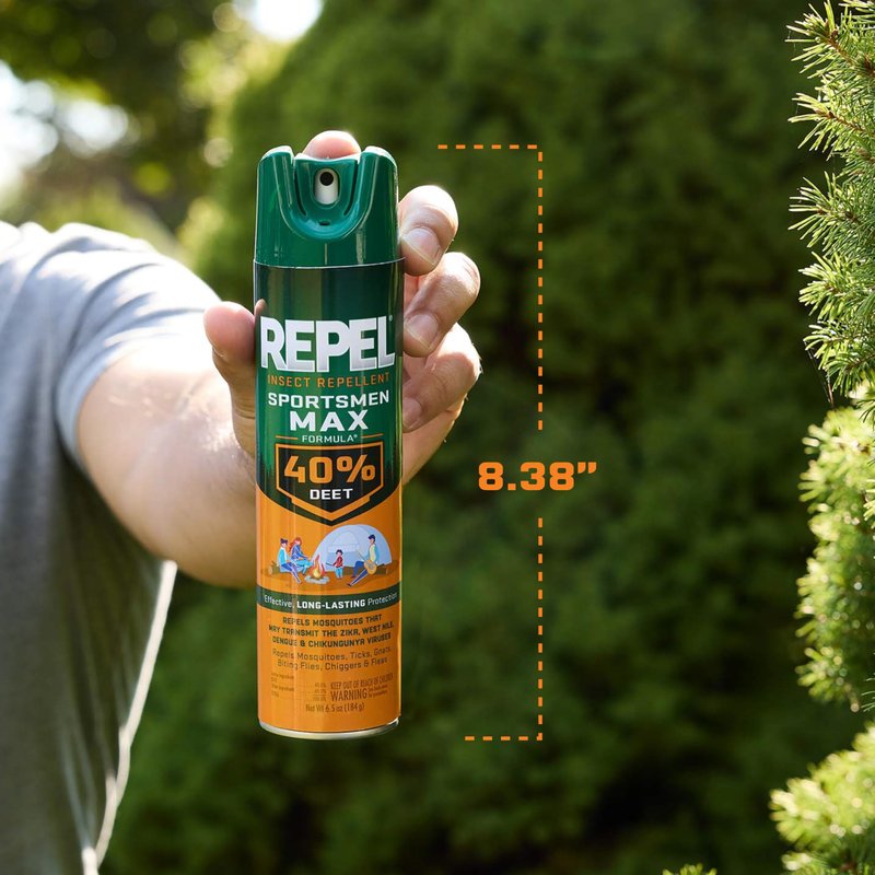 Repel Insect Repellent Sportsmen Max Formula 40% DEET, 6.5 Ounces, Long-Lasting Aerosol Insect Repellent Spray Repels Mosquitoes, Ticks, Gnats, Biting Flies, Chiggers And Fleas