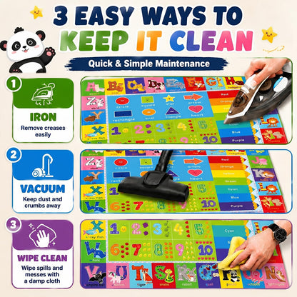 ABC Carpet,Kids Carpet for Playroom, Classroom Floor Play Mat for Kids,Preschool Rugs wtih ABC, Numbers, Animals, Extra Large Thick (59X39.4 Inch)
