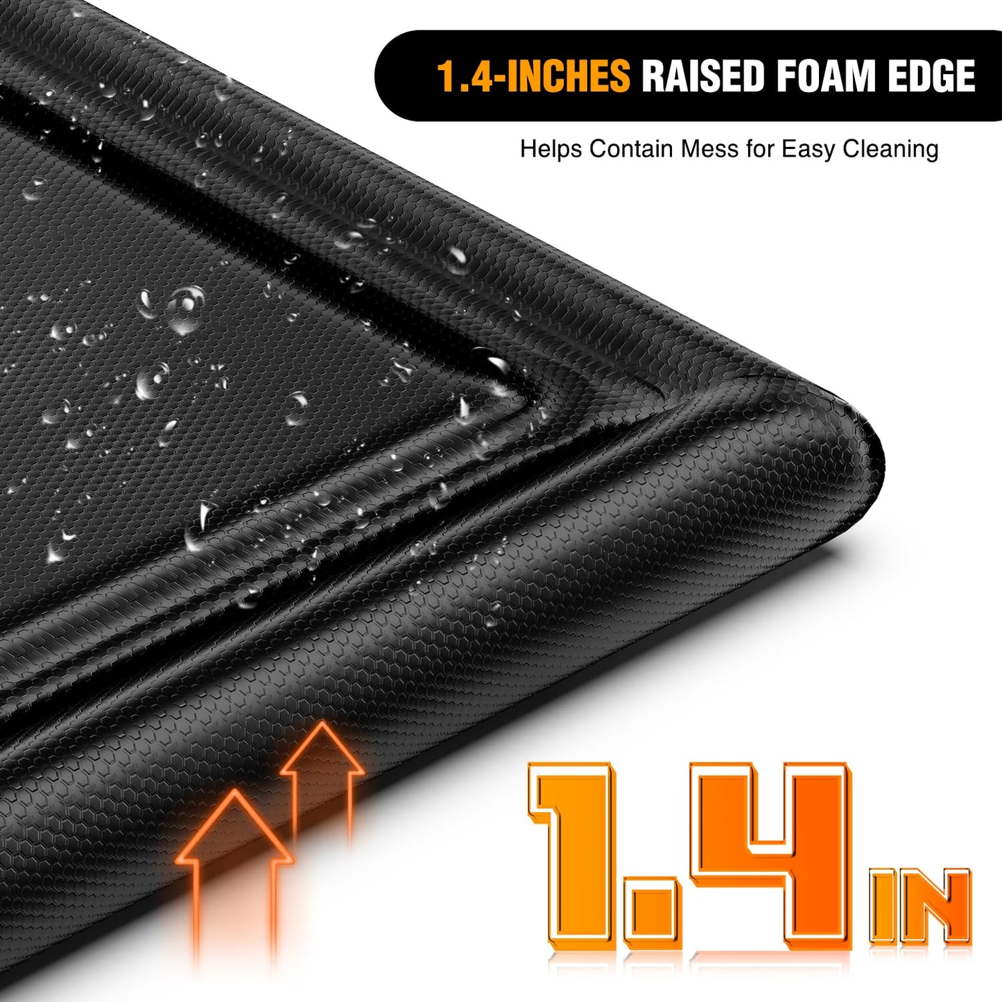 Nilight Garage Containment Mat 7'9" x 18' PVC Garage Floor Mat with 1.4" Raised Foam Edge Waterproof Heavy Duty Garage Parking Mat for Cars SUVs Sedans